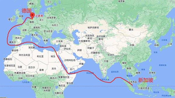 德国汉堡港海运新加坡